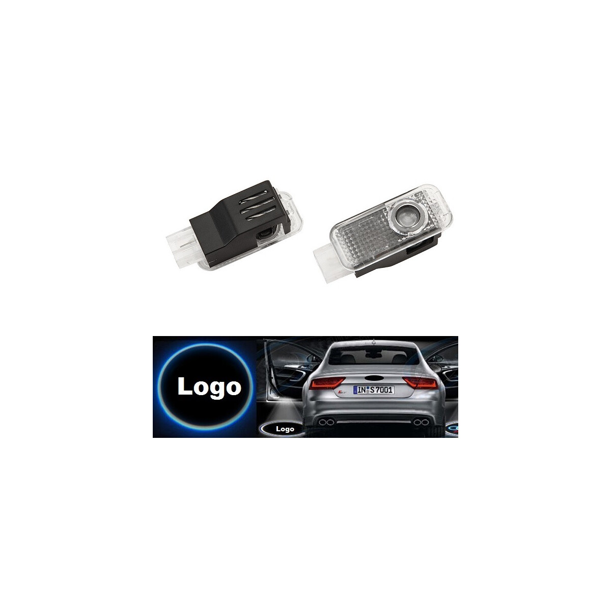 Audi Araçlar İçin Orijinal Geçmeli Soketli Kapı Altı Led Logo