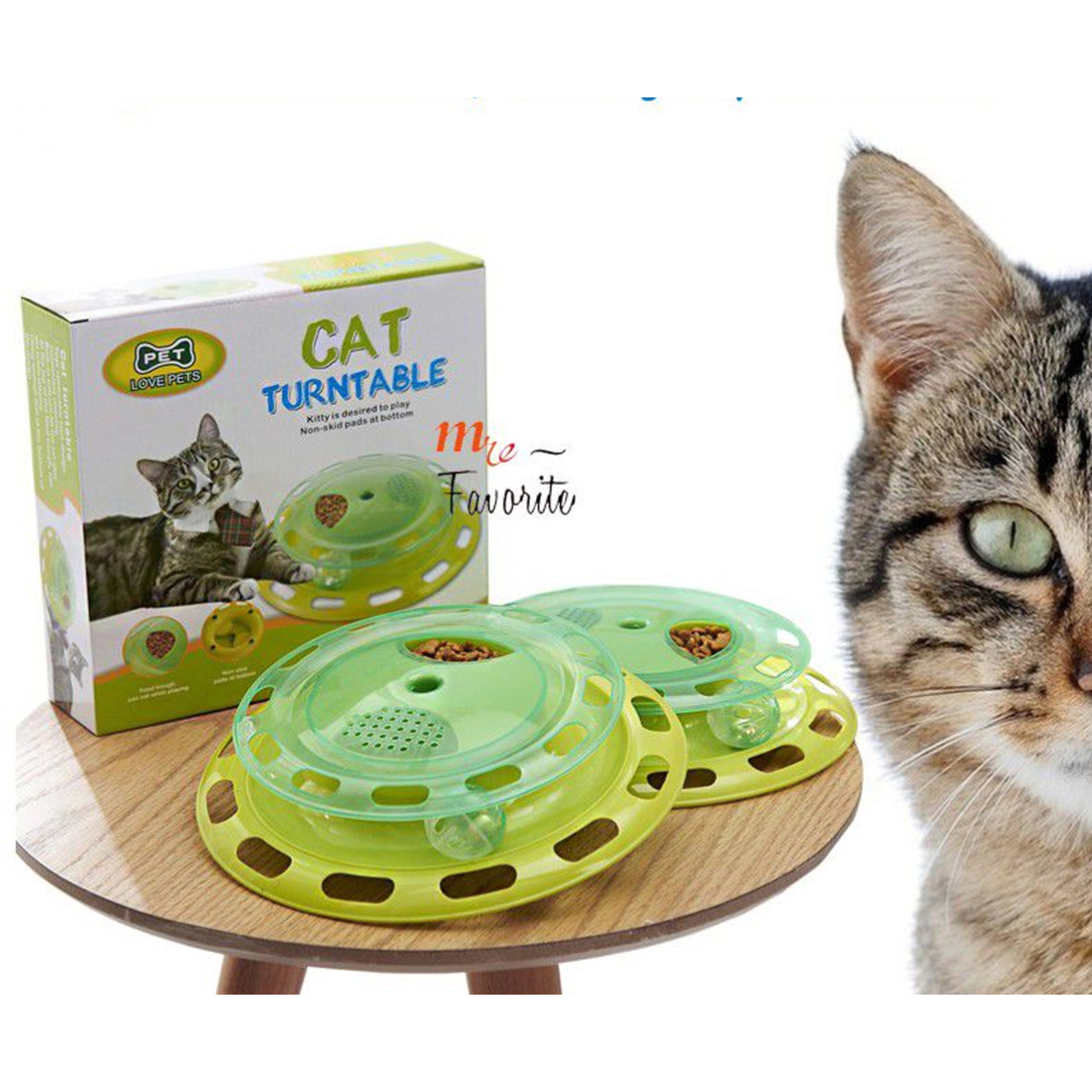 Ödüllü Kedi Mama Kabı Cat Turntable Eğlenceli Kedi Oyuncağı