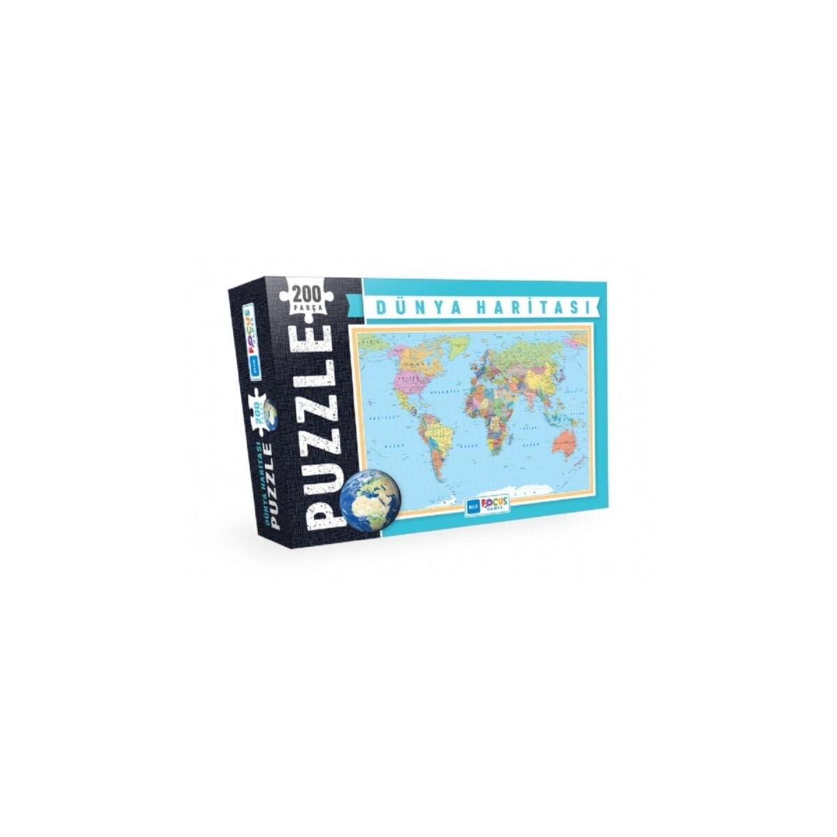 Dünya Haritası 200 Parça Puzzle