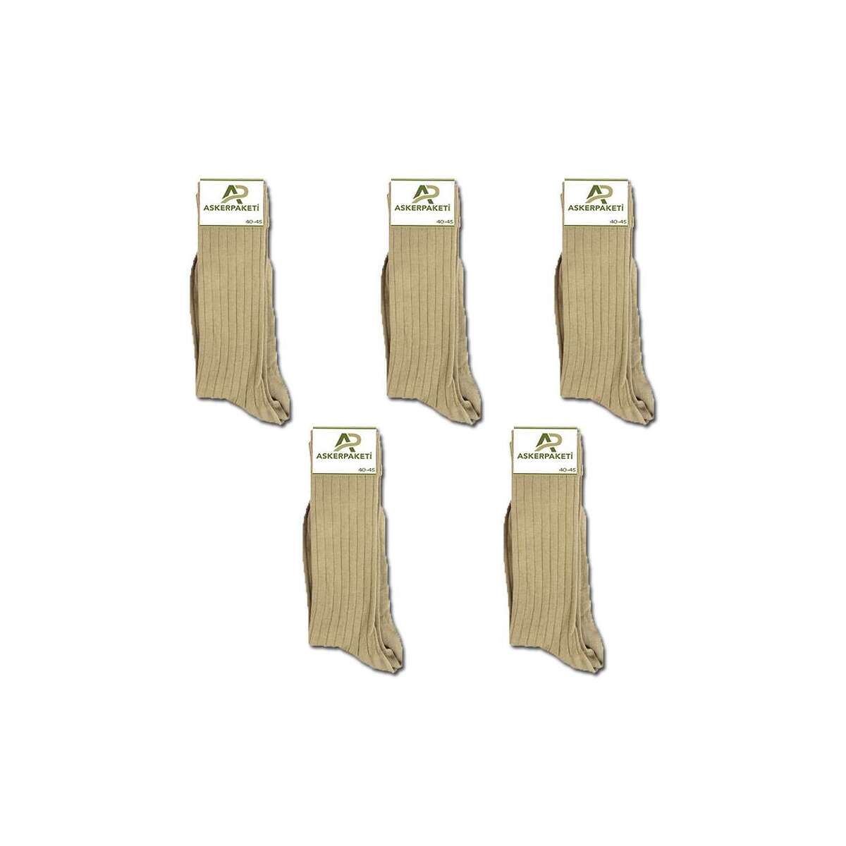 5'Li Askeri Haki Renk Çorap