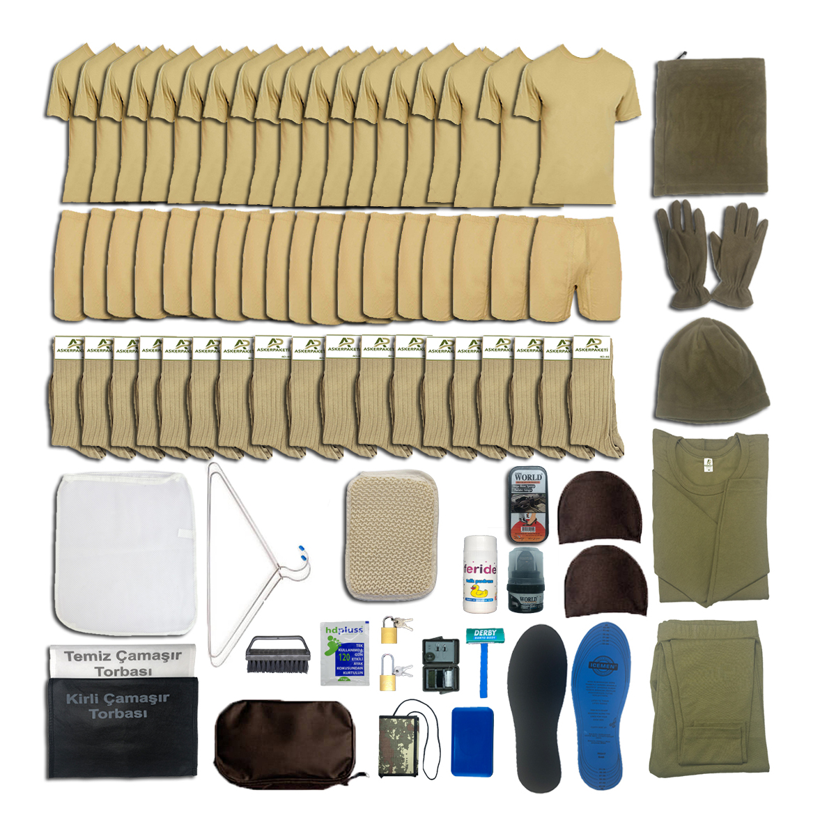 18’Li Kışlık Temel Asker Seti: Bedelli Asker Malzeme Paketi