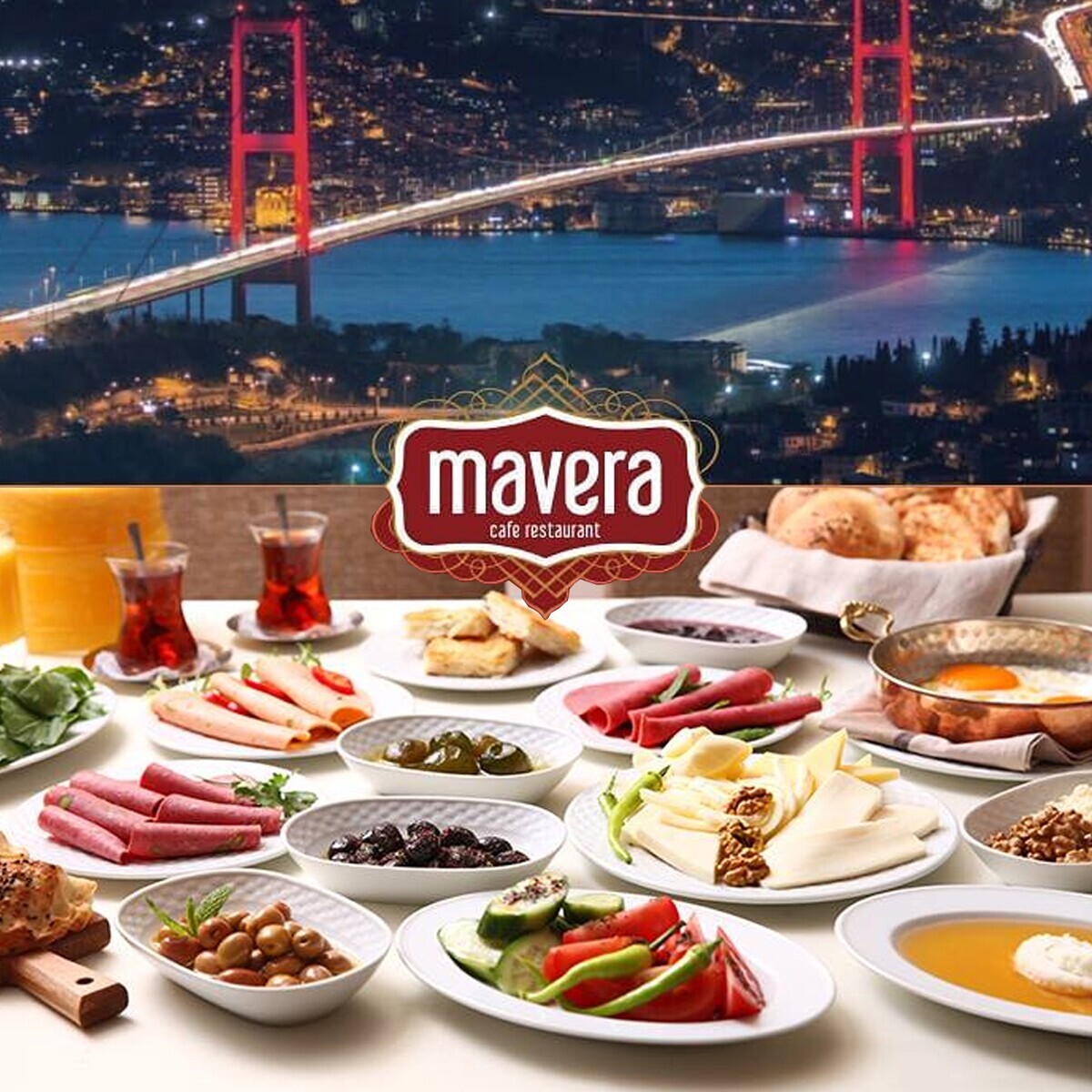 Çamlıca Mavera Cafe Restaurant Boğaz Manzaralı Kahvaltı Seçenekleri
