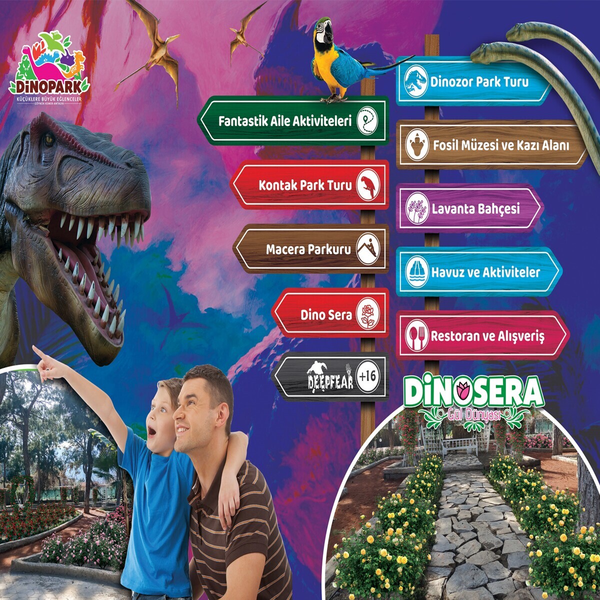 Göynük Dinosera - Dinogül Bahçesi'nde Doyasıya Eğlenceye Giriş Biletleri