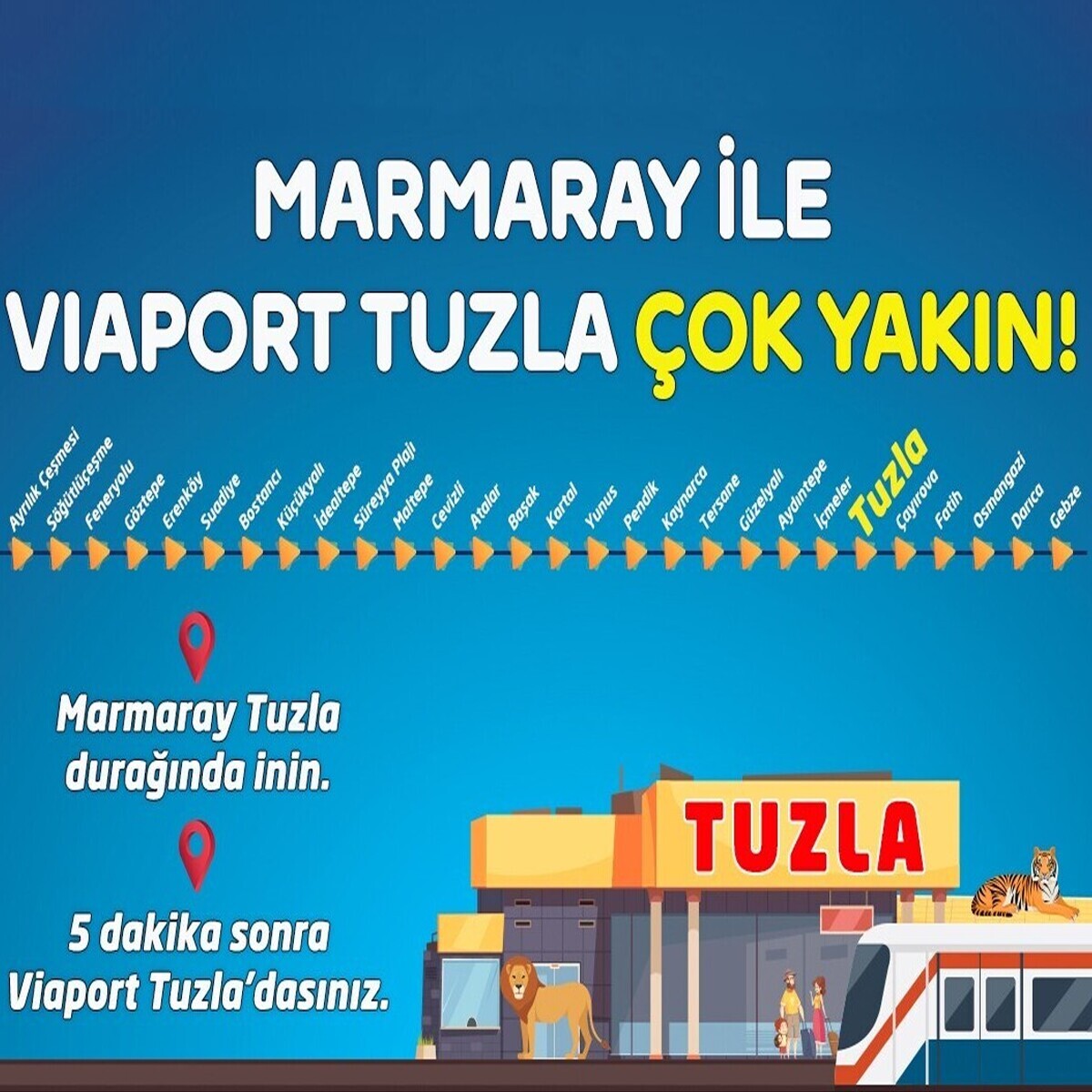 Viaport Marina Tuzla Viasea Akvaryum, Aslan Park ve Timsah Park Giriş Bileti