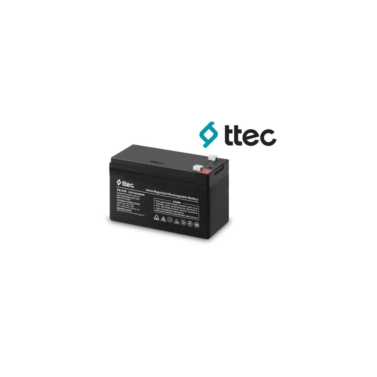 Ttec 12 Volt 7A Akü -12V 7 Ah Bakimsiz Kuru Akü