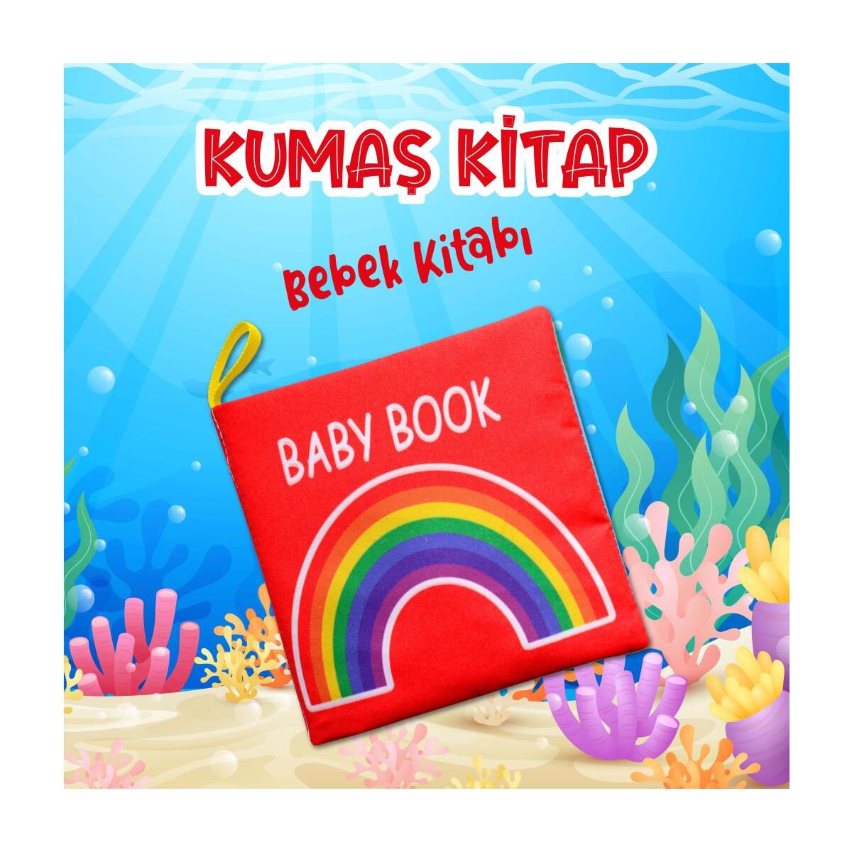 Tox İngilizce Renkli Bebek Kumaş Sessiz Kitap E120 - Bez Kitap , Eğitici Oyuncak , Yumuşak Ve Hışırtılı