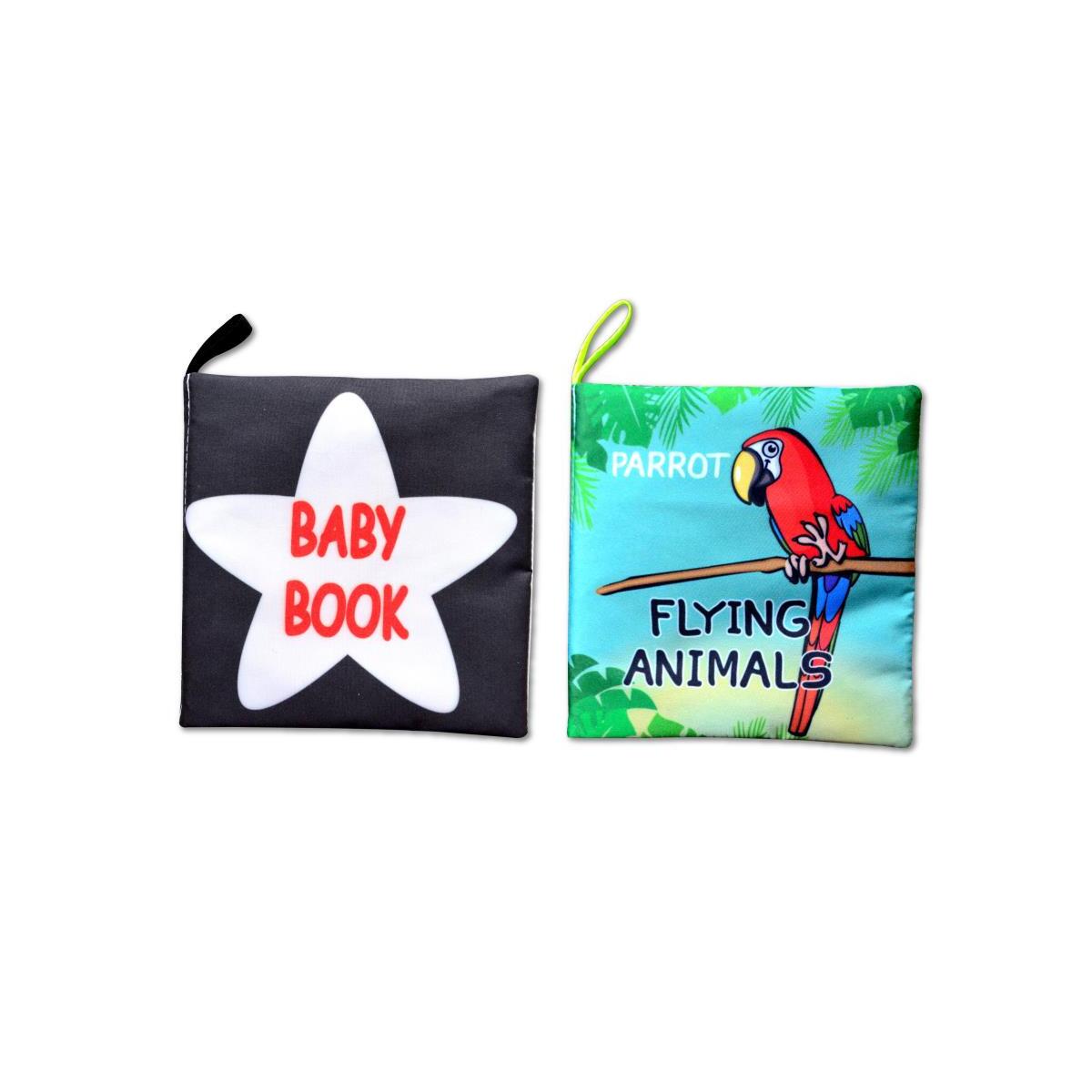 2 Kitap Tox İngilizce Siyah-Beyaz Bebek Ve Uçan Hayvanlar Kumaş Sessiz Kitap E136 E133 - Bez Kitap , Eğitici Oyuncak , Yumuşak Ve Hışırtılı