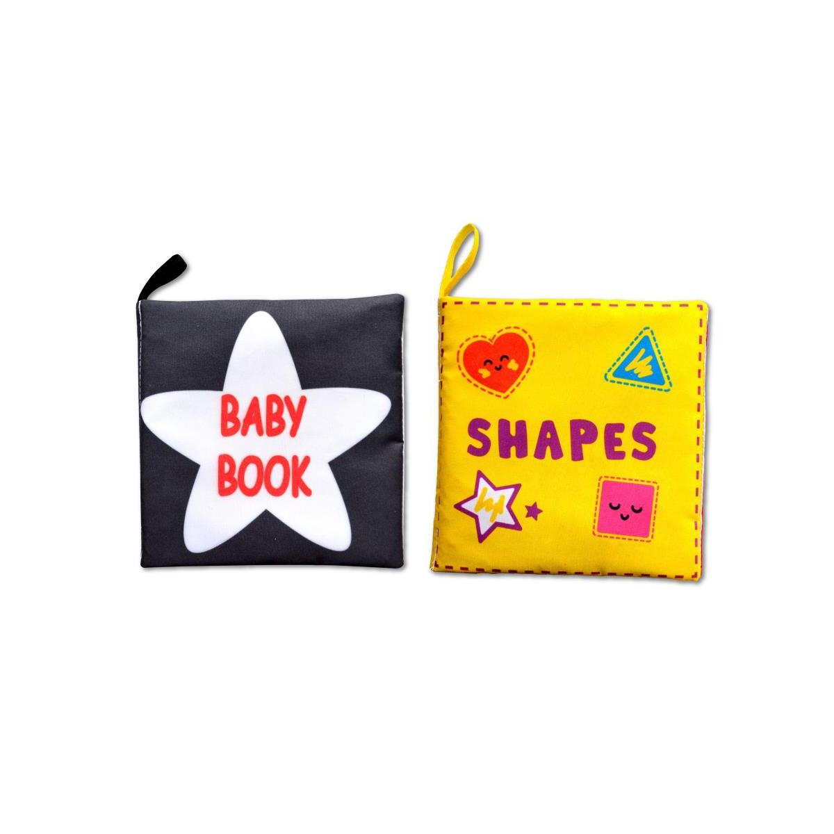 2 Kitap Tox İngilizce Siyah-Beyaz Bebek Ve Şekiller Kumaş Sessiz Kitap E136 E131 - Bez Kitap , Eğitici Oyuncak , Yumuşak Ve Hışırtılı