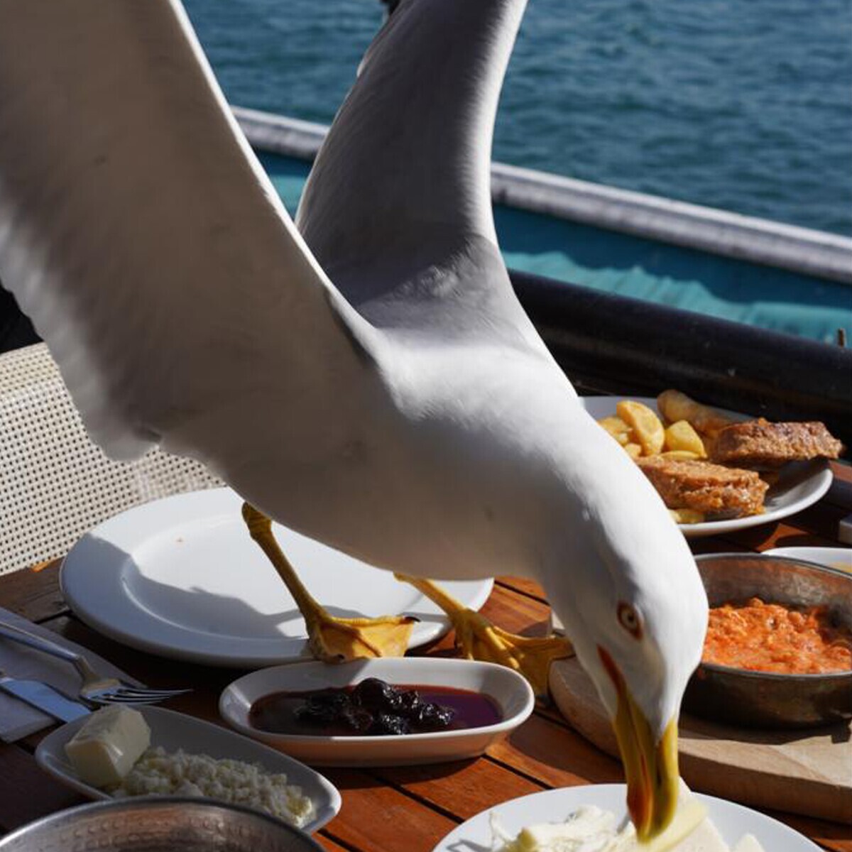 Göze Sarıyer Teras'ta Muhteşem Deniz Manzarası Eşliğinde Çift Kişilik Serpme Kahvaltı Lezzetleri