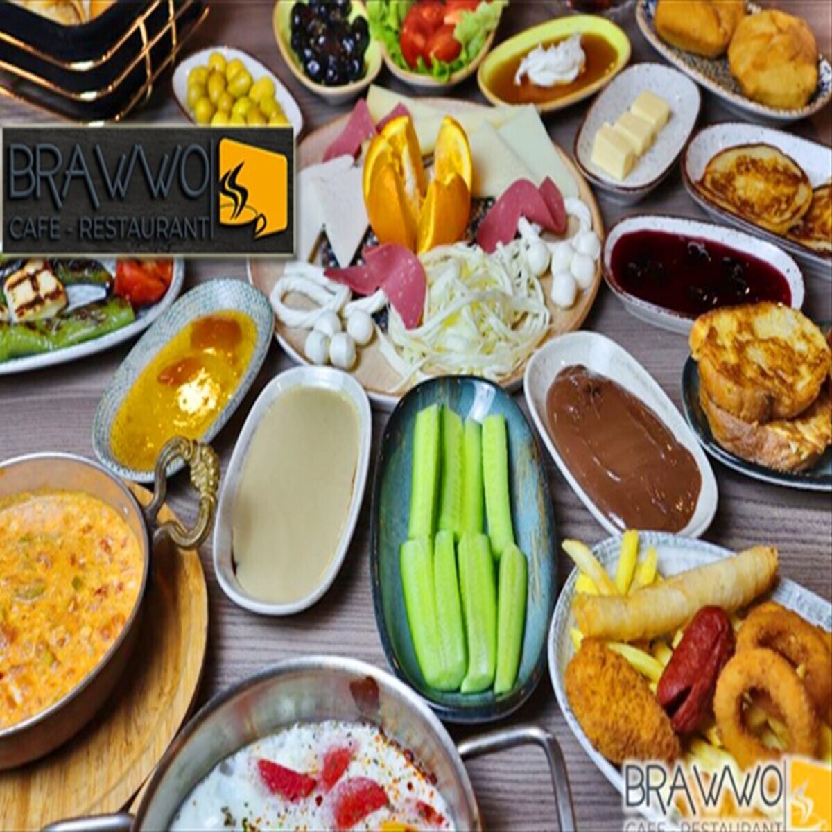 Brawwo Cafe Lounge'ta Sınırsız Çay Eşliğinde Serpme Kahvaltı Keyfi