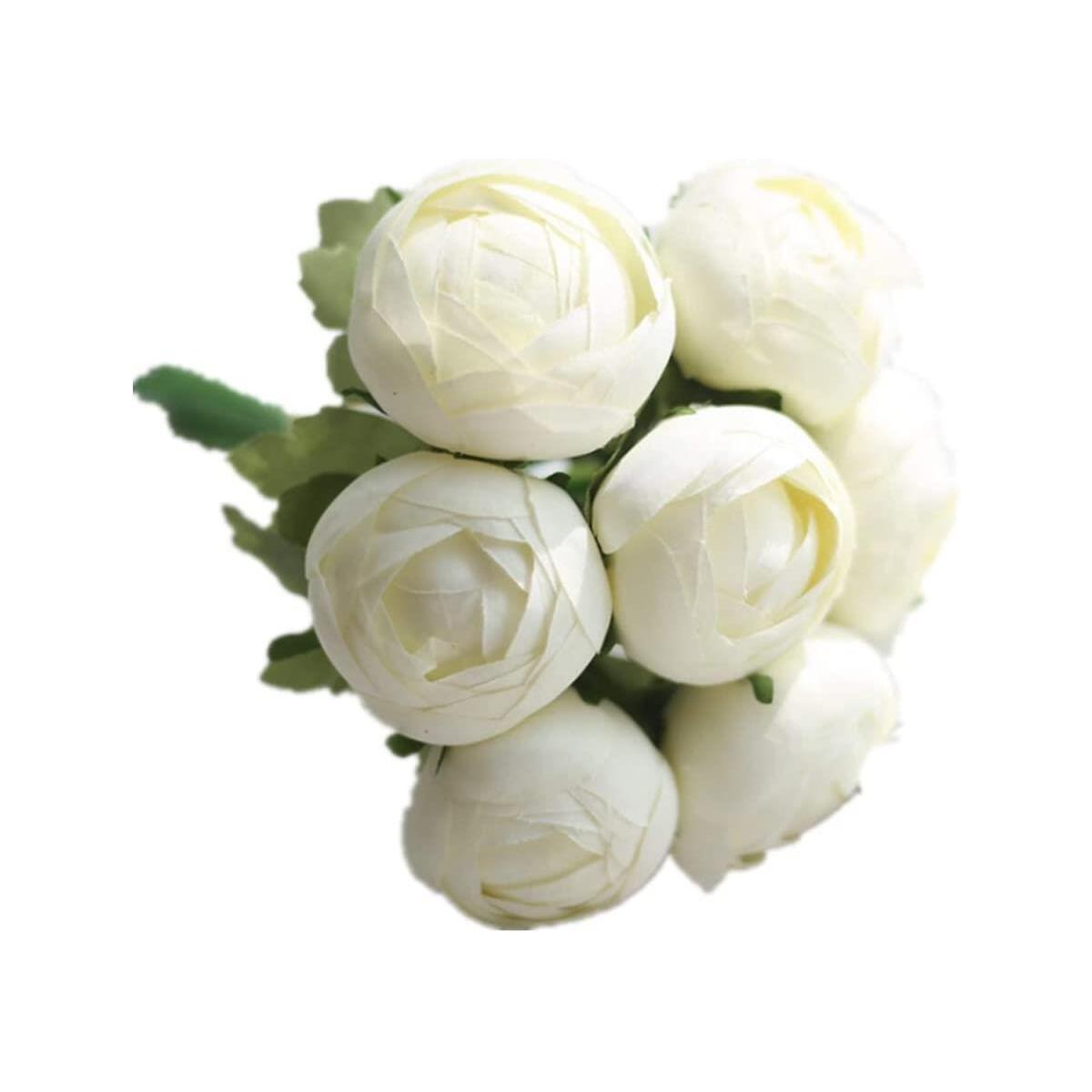 Yapay Çiçek 10Lu Beyaz Şakayık Demeti Erengül Gelin Buketi Çiçeği