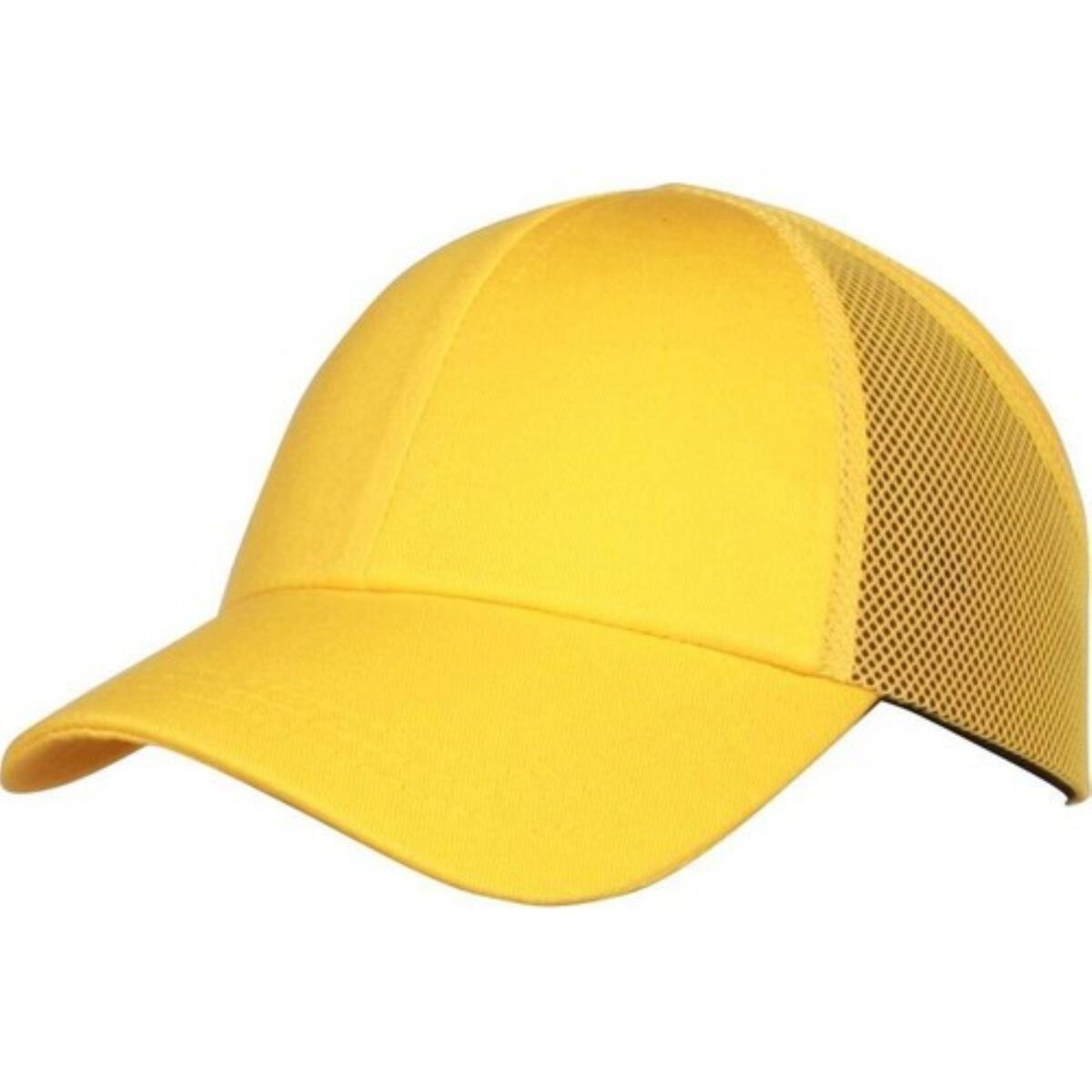 Iş Güvenliği Koruyucu Darbe Emici Top Kep Şapka Baret Sarı