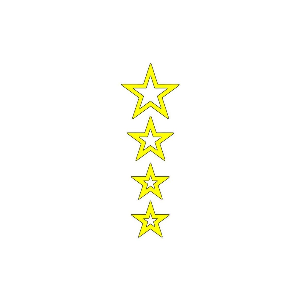 Sevenkardeşler Cg F.sarı Yıldızlı Çamurluk Üst Sticker