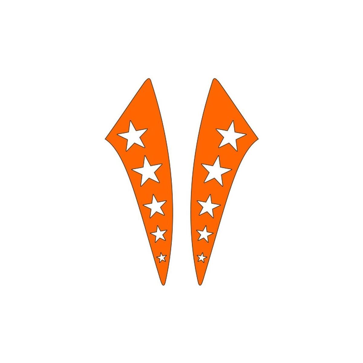 Sevenkardeşler Cg F.turuncu Yıldızlı Çamurluk Yan Sticker