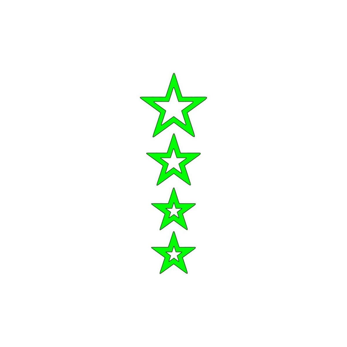Sevenkardeşler Cg F.yeşil Yıldızlı Çamurluk Üst Sticker