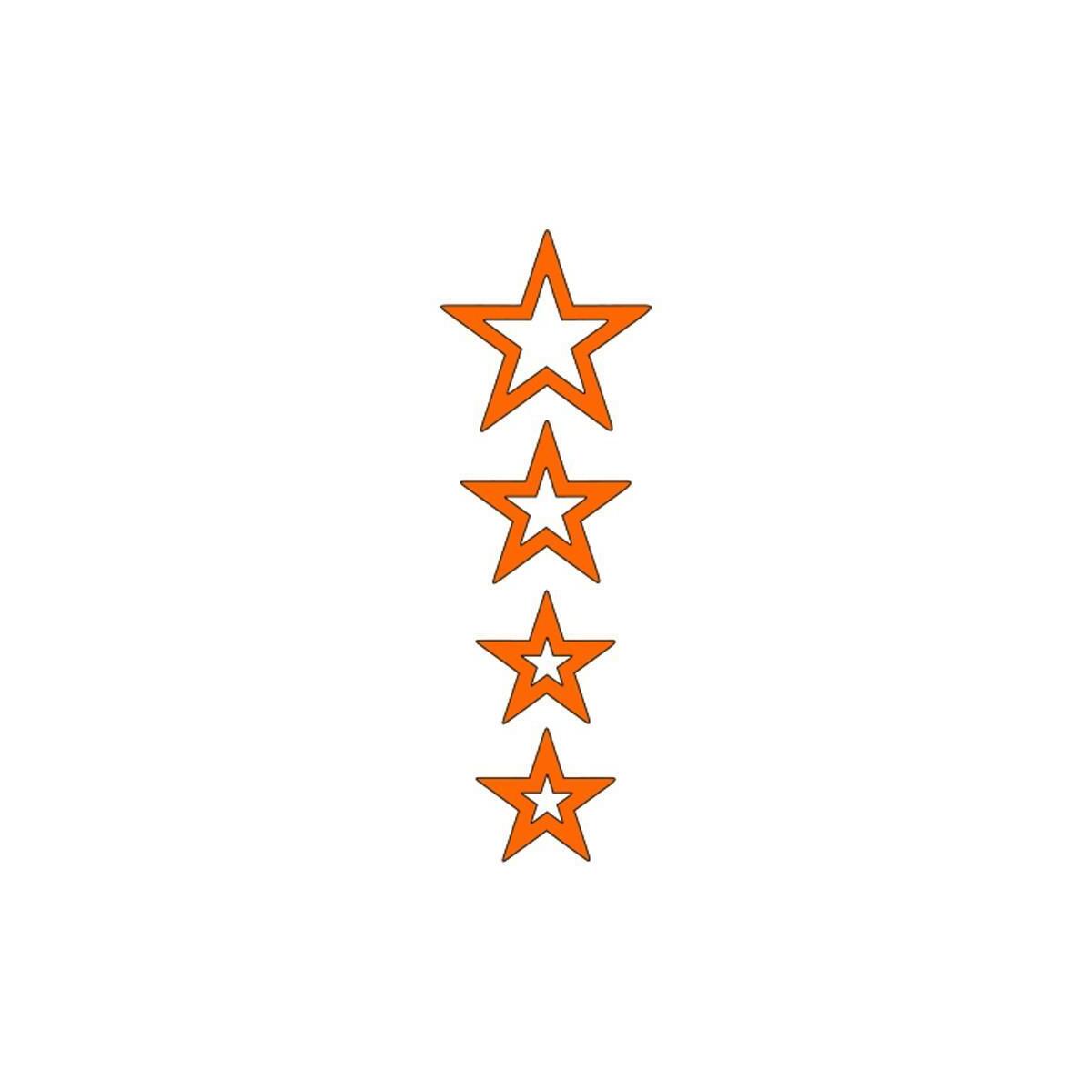 Sevenkardeşler Cg F.turuncu Yıldızlı Çamurluk Üst Sticker