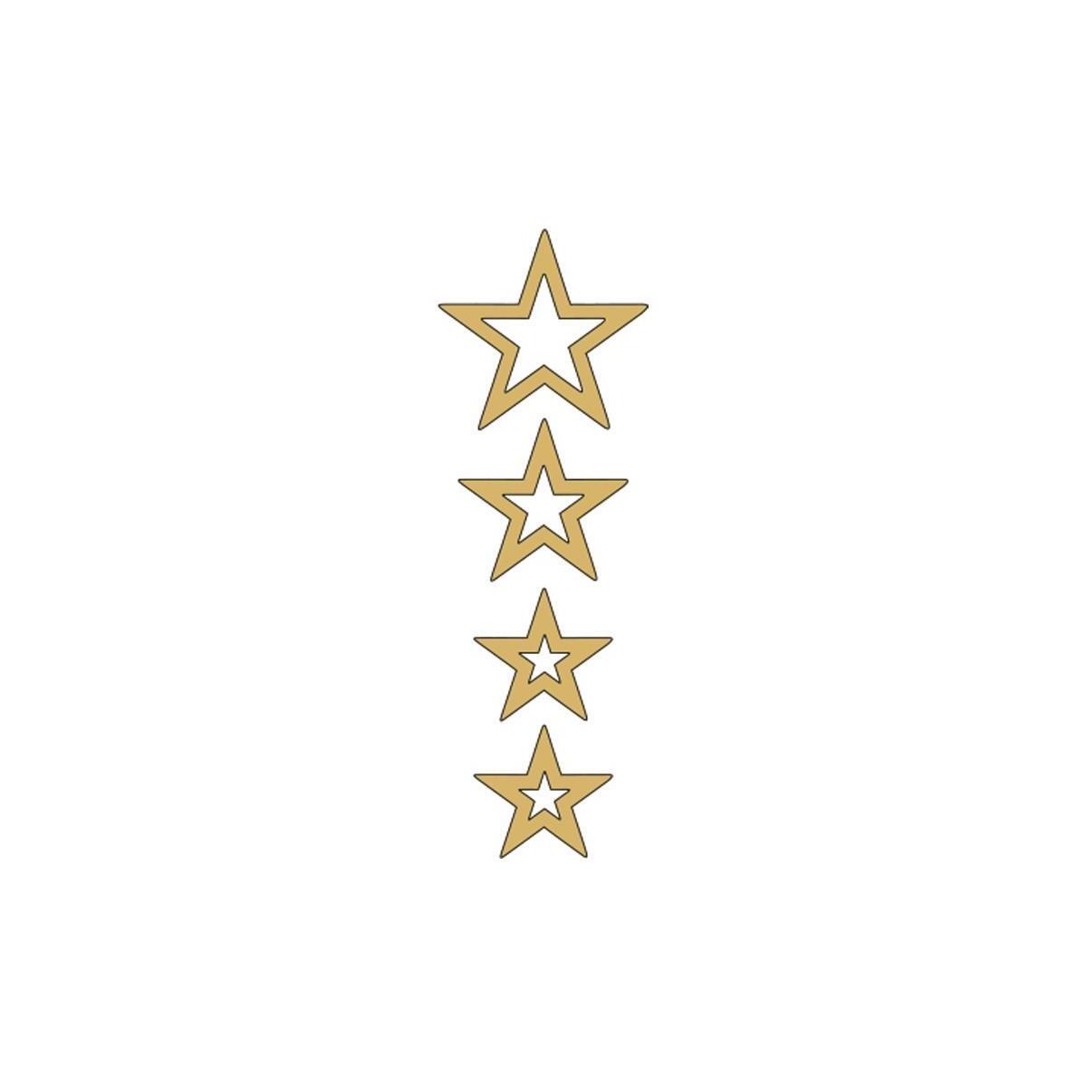 Sevenkardeşler Cg Gold Yıldızlı Çamurluk Üst Sticker