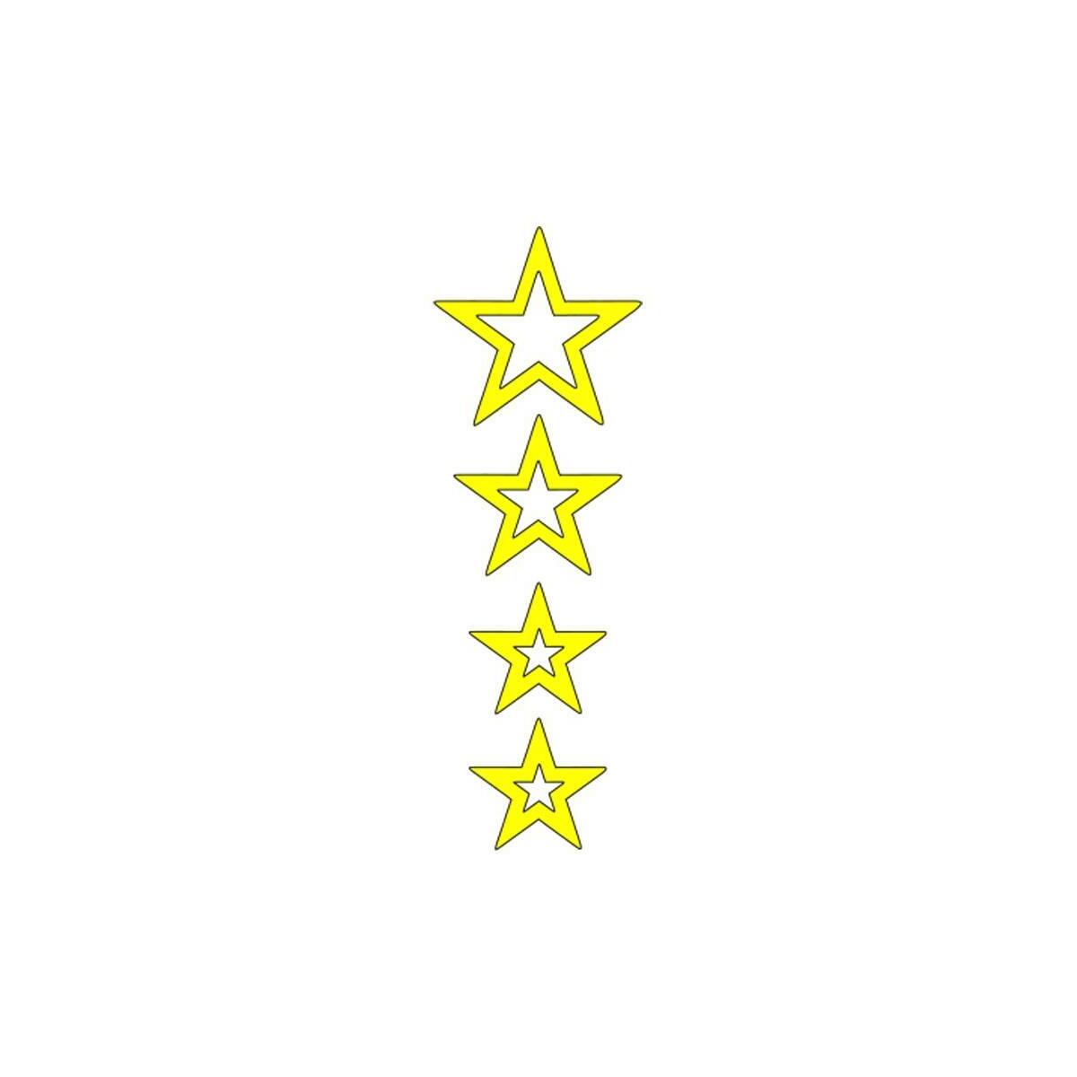 Sevenkardeşler Cg Sarı Yıldızlı Çamurluk Üst Sticker