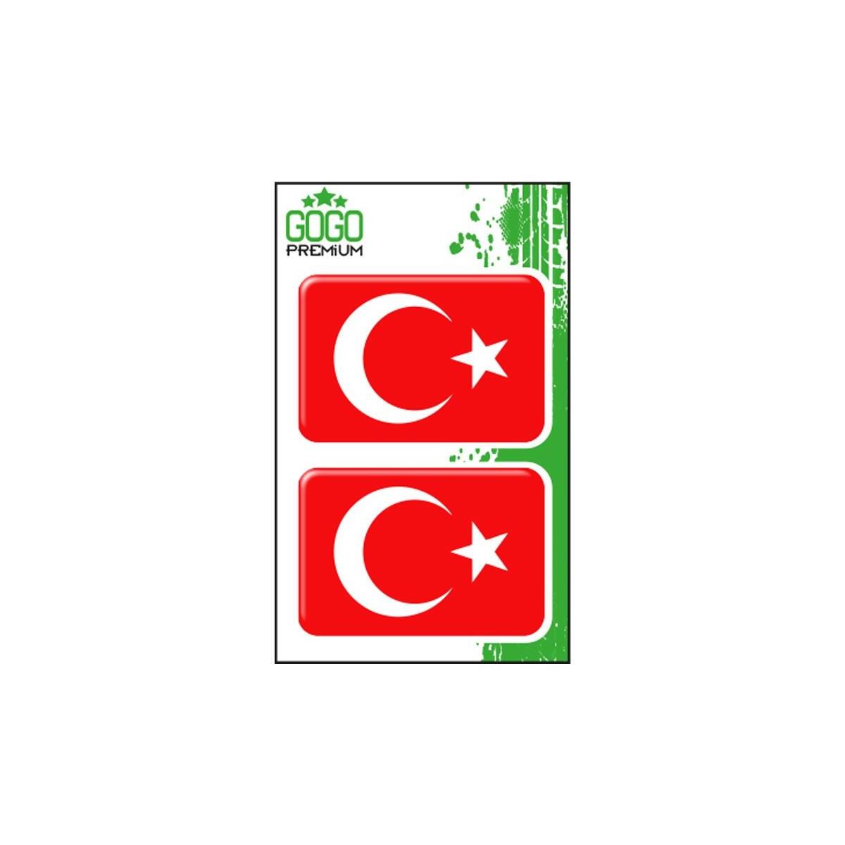 Sevenkardeşler Türk Bayrağı 3 (4X6 Cm) İkili Damla Etiket