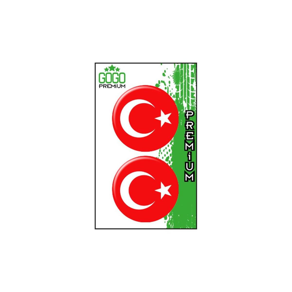 Sevenkardeşler Türk Bayrağı 1 (5X5 Cm) İkili Damla Etiket