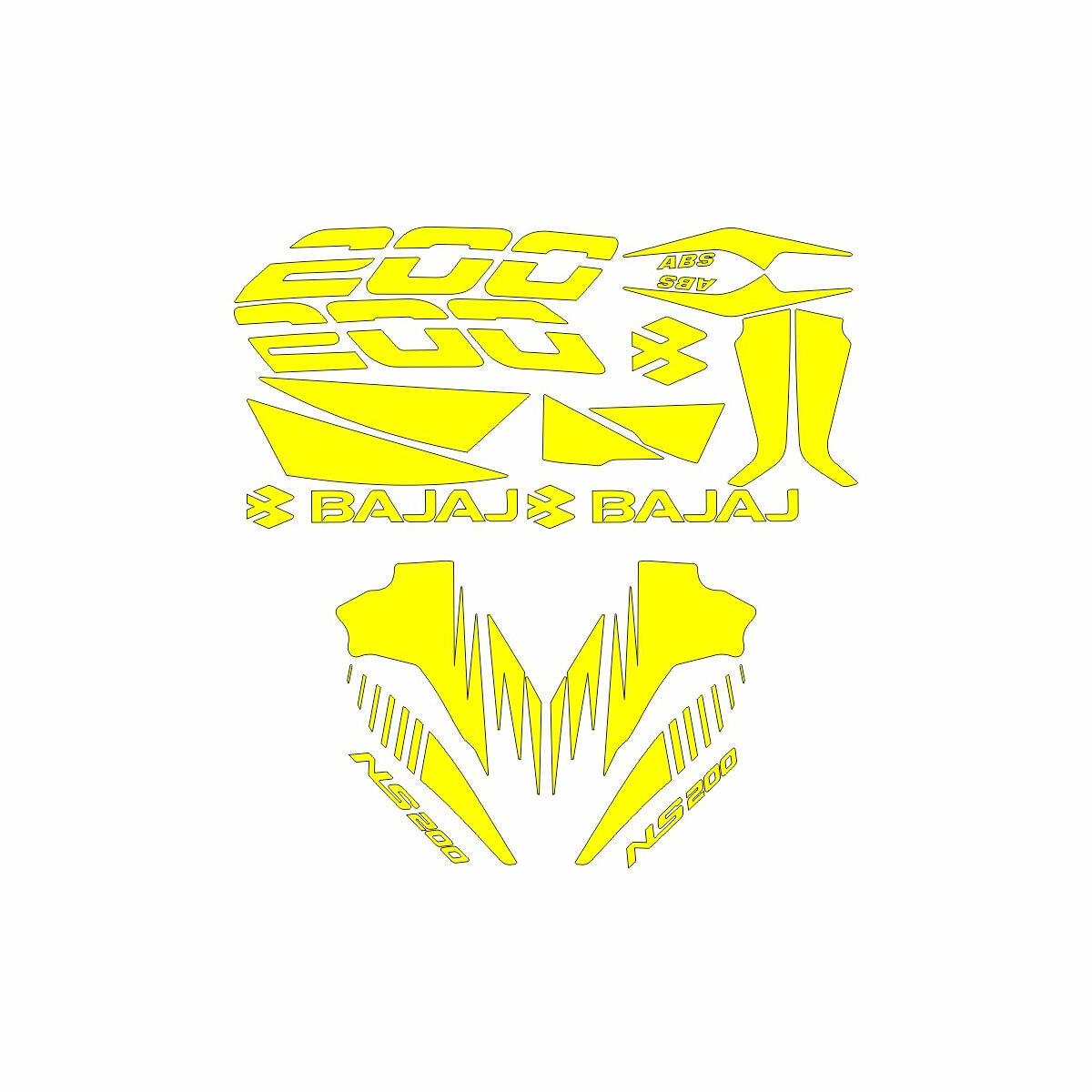 Bajaj Bajaj Pulsar Ns200 Uyumlu Sarı Sticker Set