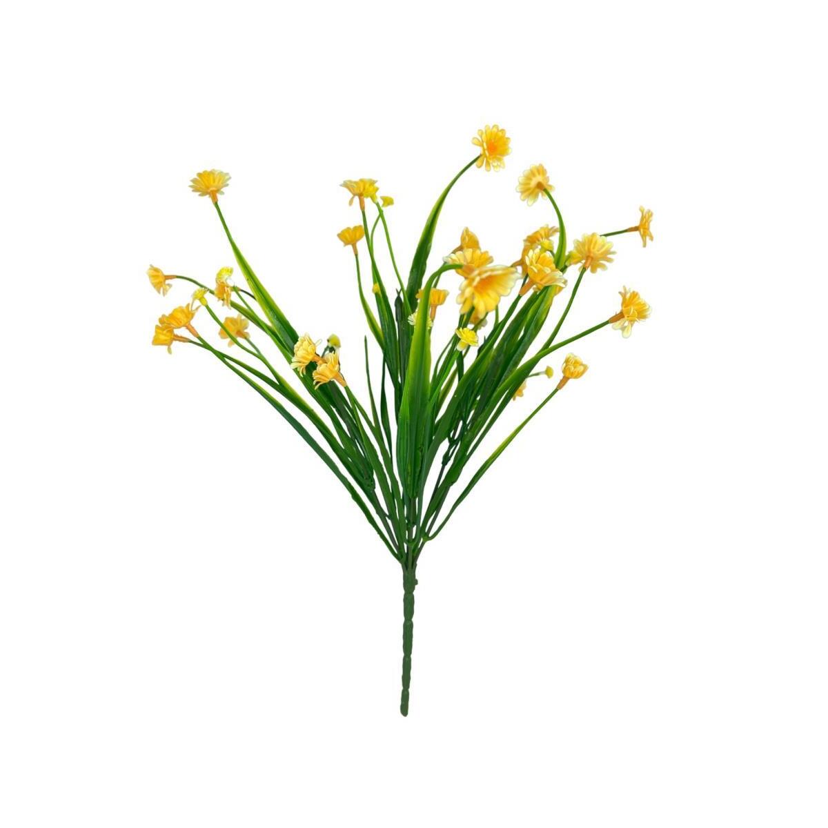 Yapay Çiçek Lila Papatya 7 Dallı Plastik Dekoratif Yapay Bitki
