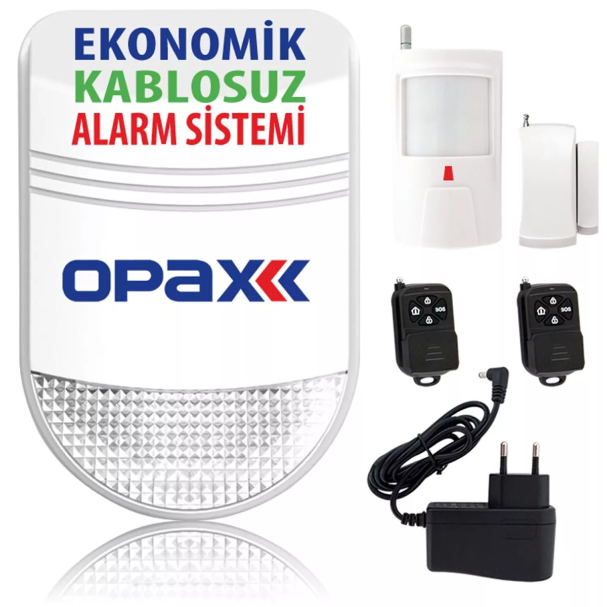 Opax Bgr-06 Ekonomik Alarm Sistemi (Siren+Pır+Manyetik Kontak+2 A