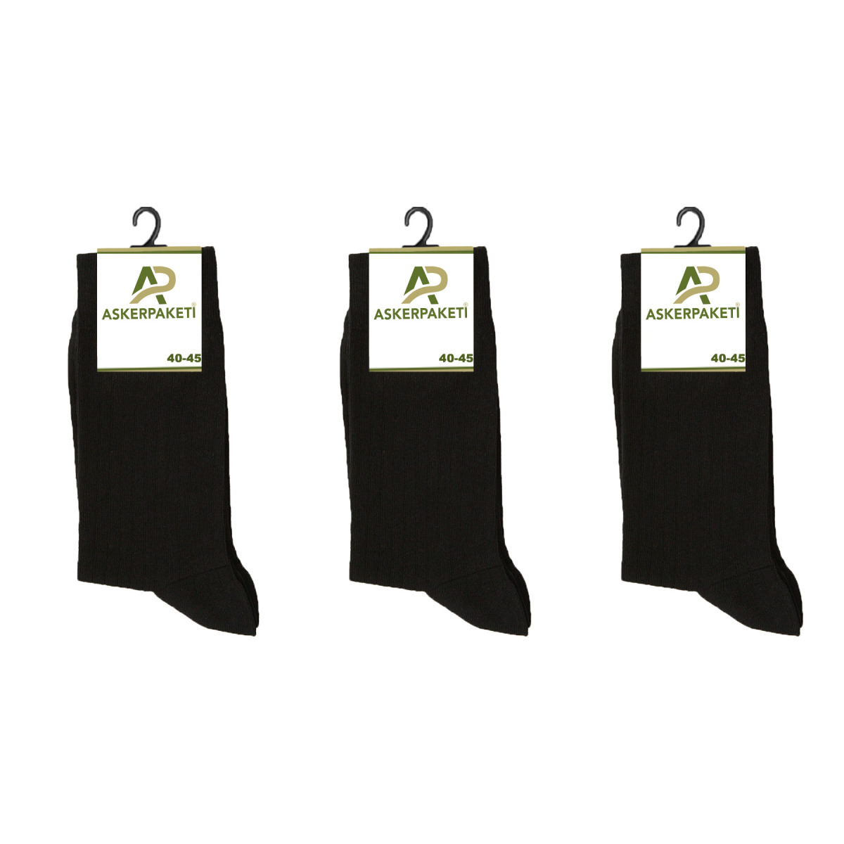 Siyah Askeri Çorap 3'Lü Dört Mevsim Siyah Çorap Acemi Bedelli