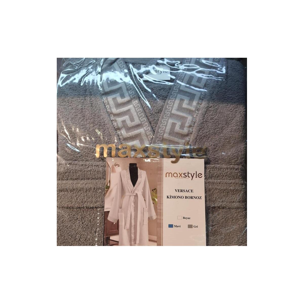 Maxstyle Erkek Bornoz Versace Kimono S/M Koyugri