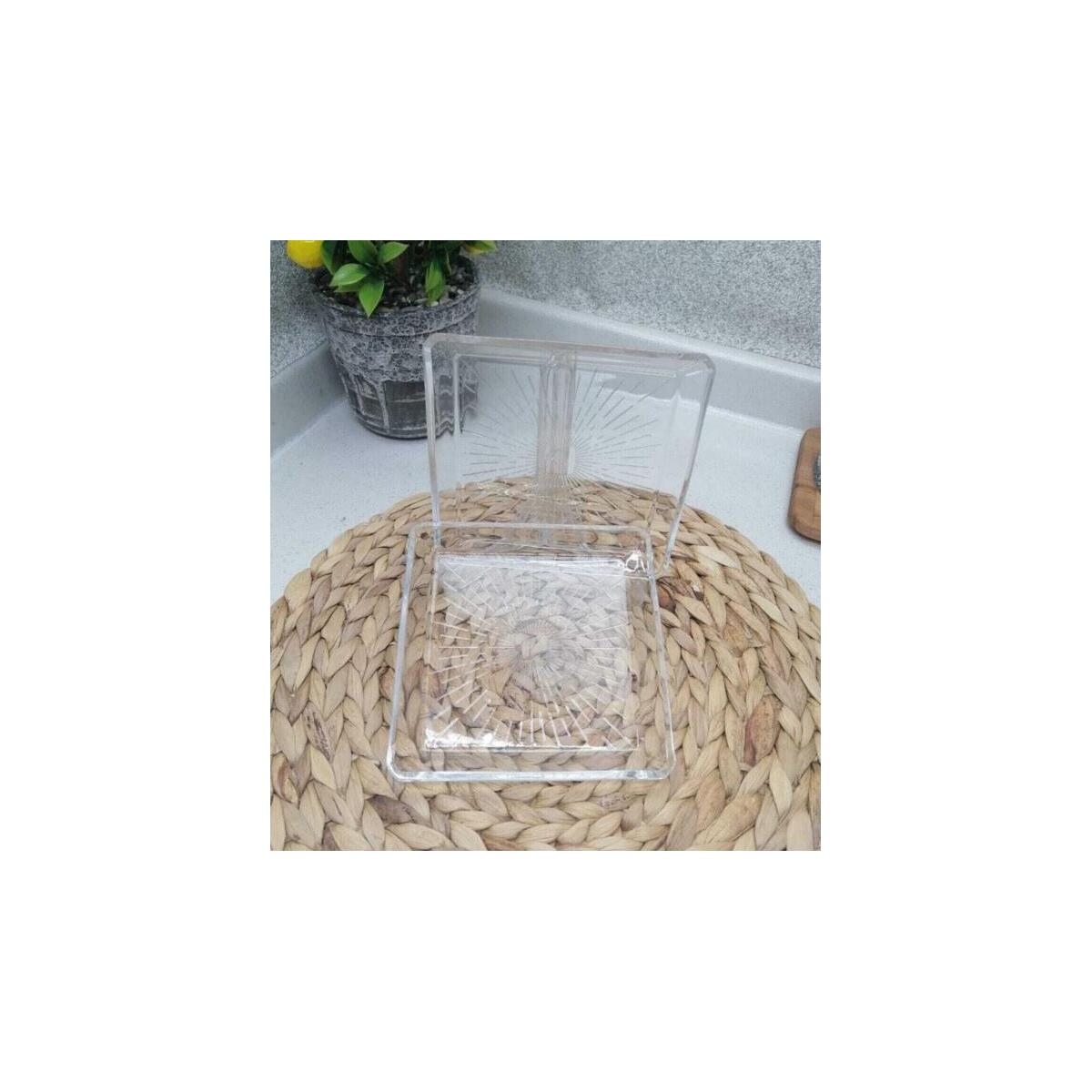 Paşabahçe Sunum Tabağı 68307 2Li Madlen Crystal Glass 15X15