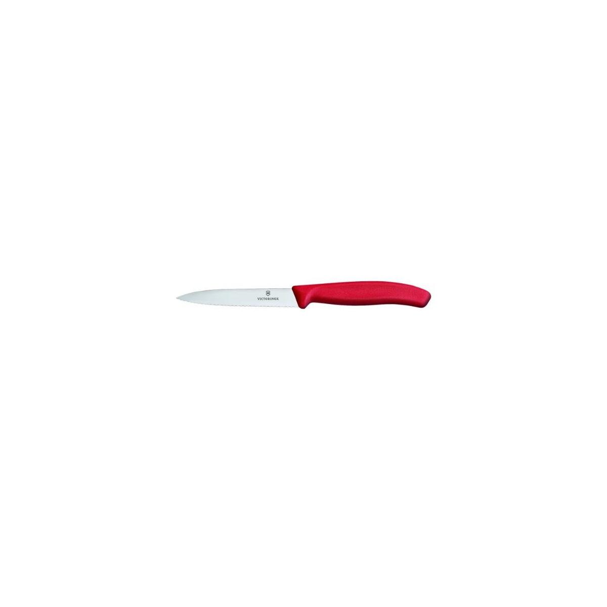 Victorinox Soyma Bıçağı 10Cm Testere Ve Sivri Ağızlı Kırmızı