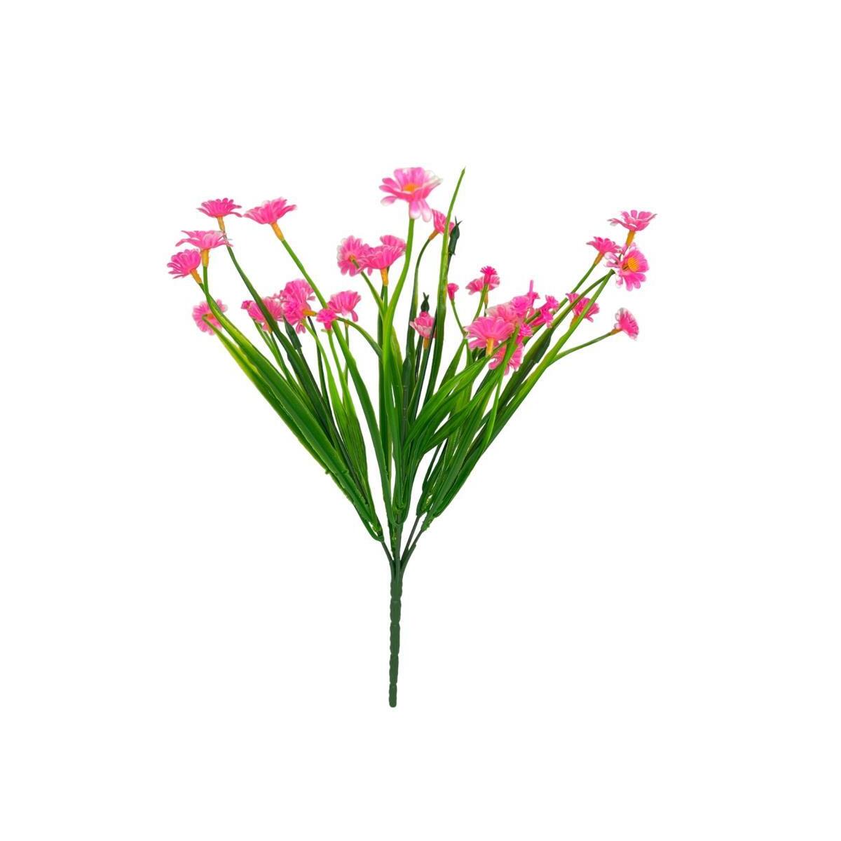 Yapay Çiçek Lila Papatya 7 Dallı Plastik Dekoratif Yapay Bitki