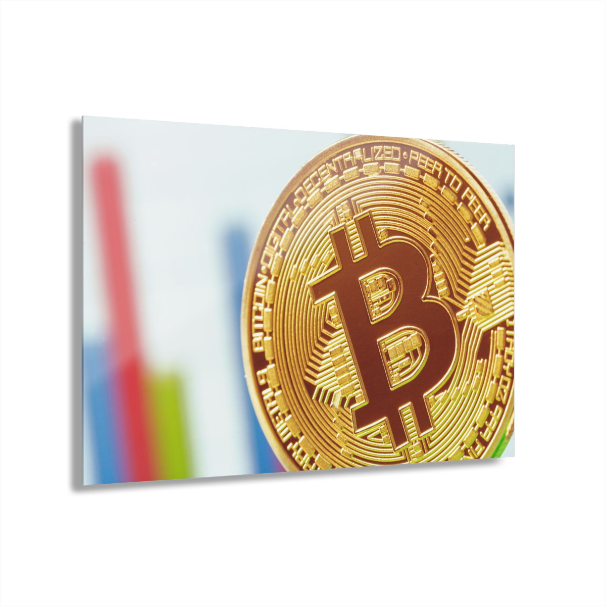 Bitcoin Kripto Btc Crypto Para 4 Cam Tablo Duvar Dekoru