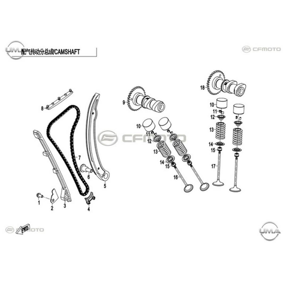 Cf Moto Cf Nk 250 Eksantrik Zinciri Gergi Çubuğu Üst Orj