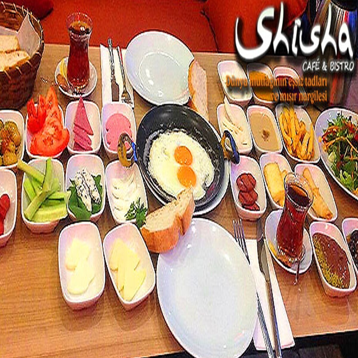 Çukurambar Shisha Cafe & Bistro'da Enfes Serpme Kahvaltı Menüsü