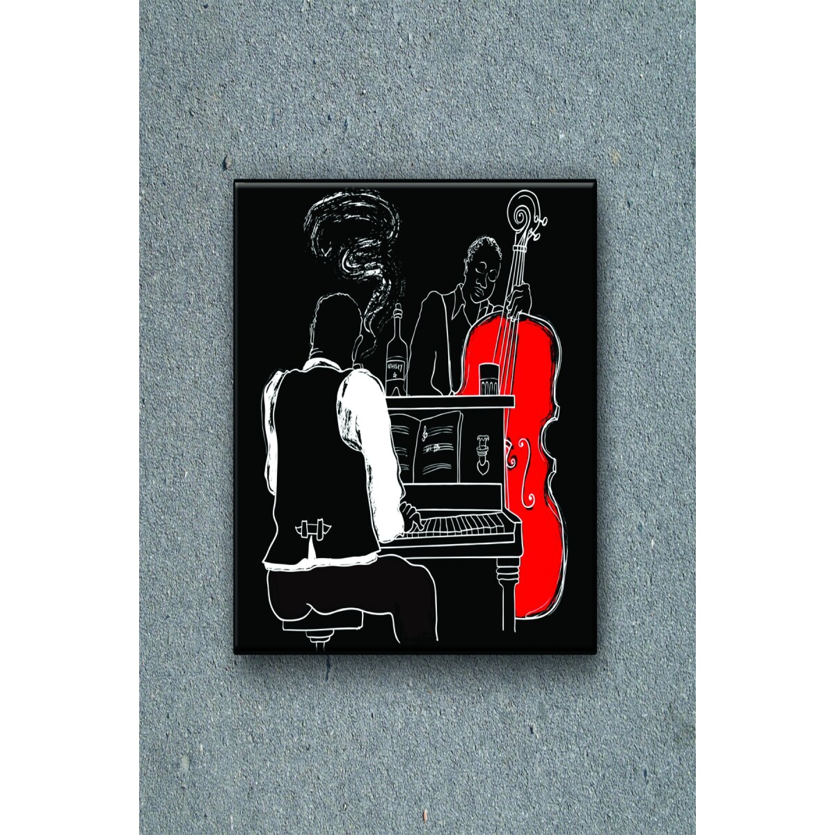 Tuval Üzerine Jazz Piyano Baskısı 40 X 60 Görsel Rengi