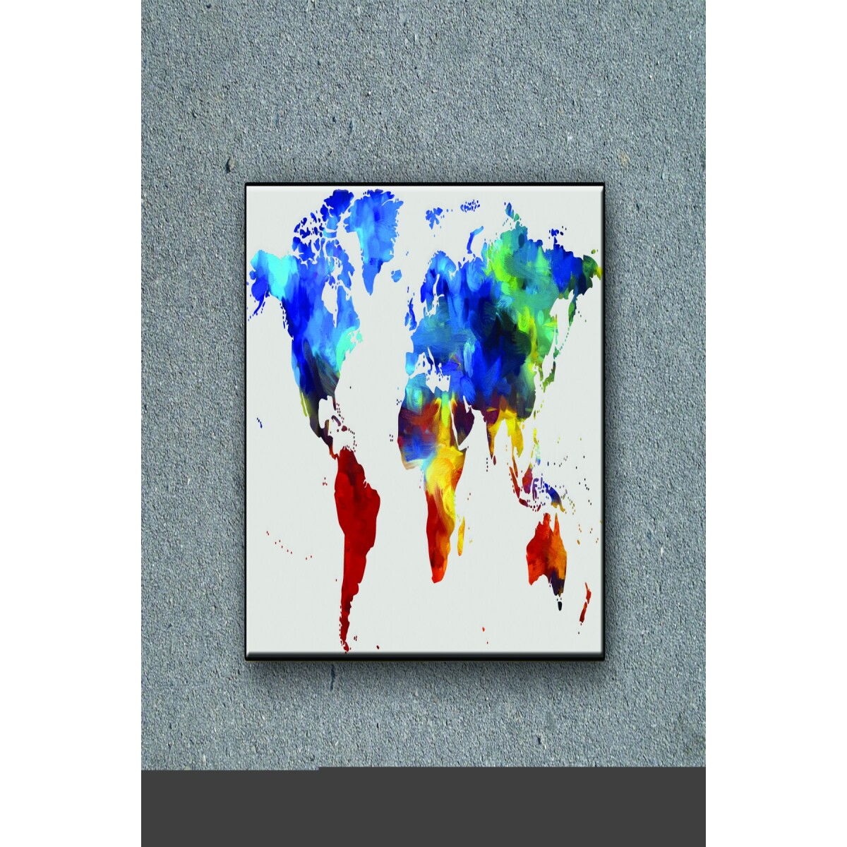 Tuval Üzerine Sulubaya Harita Baskısı 40 X 60 Görsel Rengi