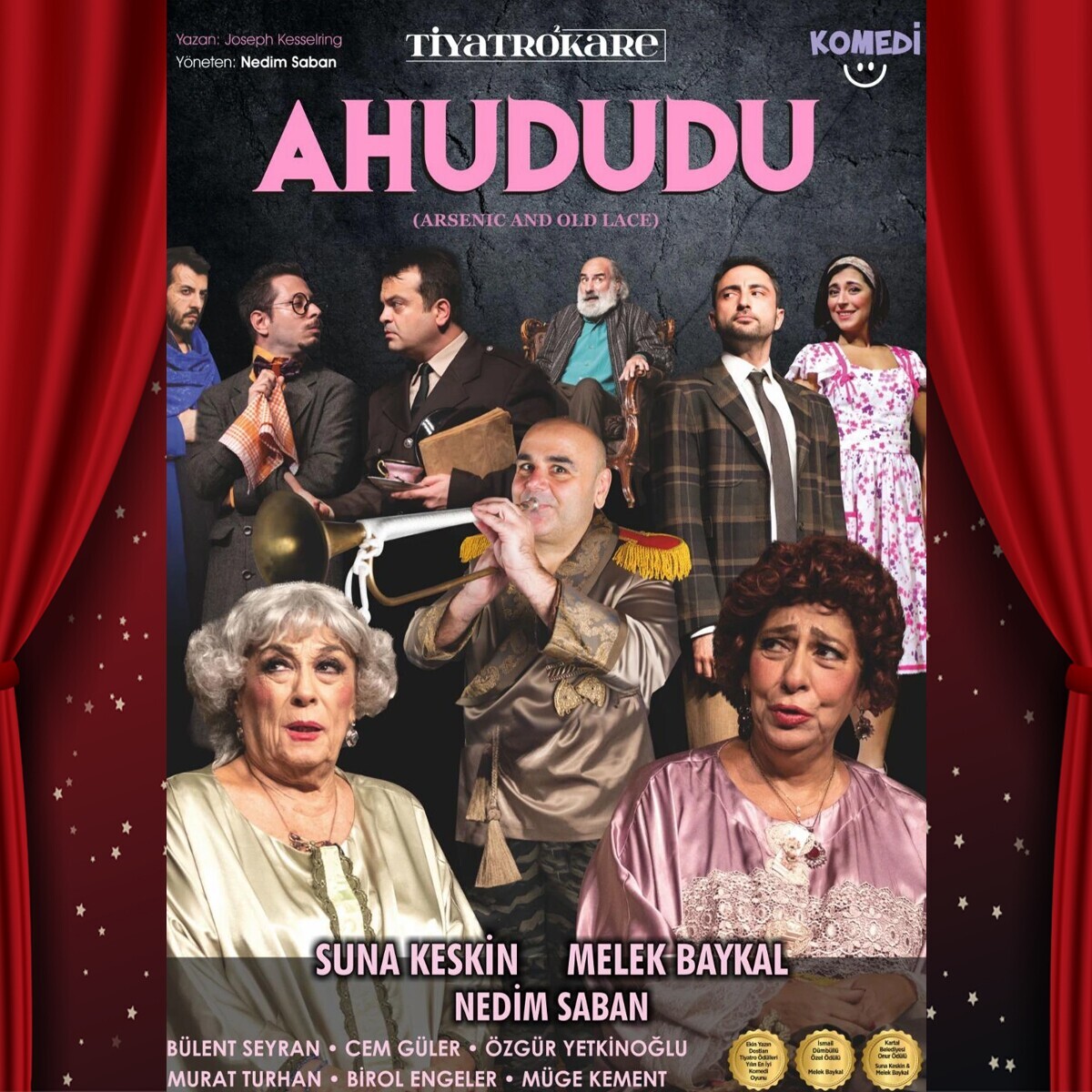 Suna Keskin, Melek Baykal ve Nedim Saban'ın Başrollerini Paylaştığı Efsane Bir Kadronun Sahnelediği 'Ahududu' Tiyatro Oyunu Bileti