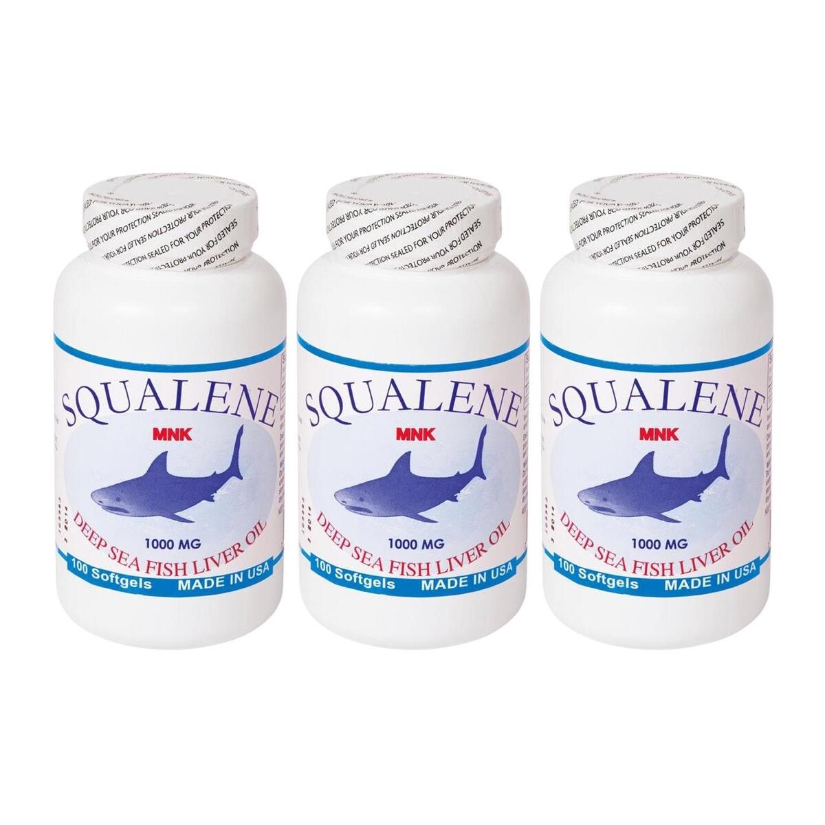Mnk Squalene 1000 Mg 3X100 Softgel Köpek Balığı Karaciğer Yağı