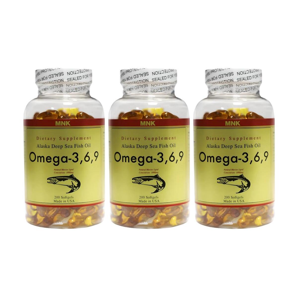Mnk Balık Yağı Omega 3-6-9 1000 Mg 3X200 Softgel