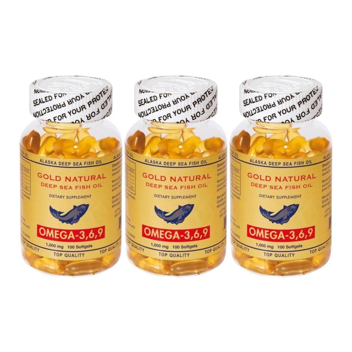 Gold Natural Balık Yağı Omega 3-6-9 1000 Mg 3X100 Softgel