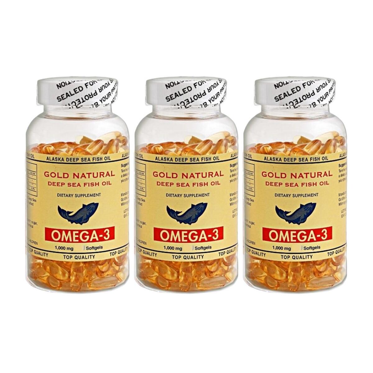 Gold Natural Omega 3 1000 Mg Balık Yağı 3X100 Softgel