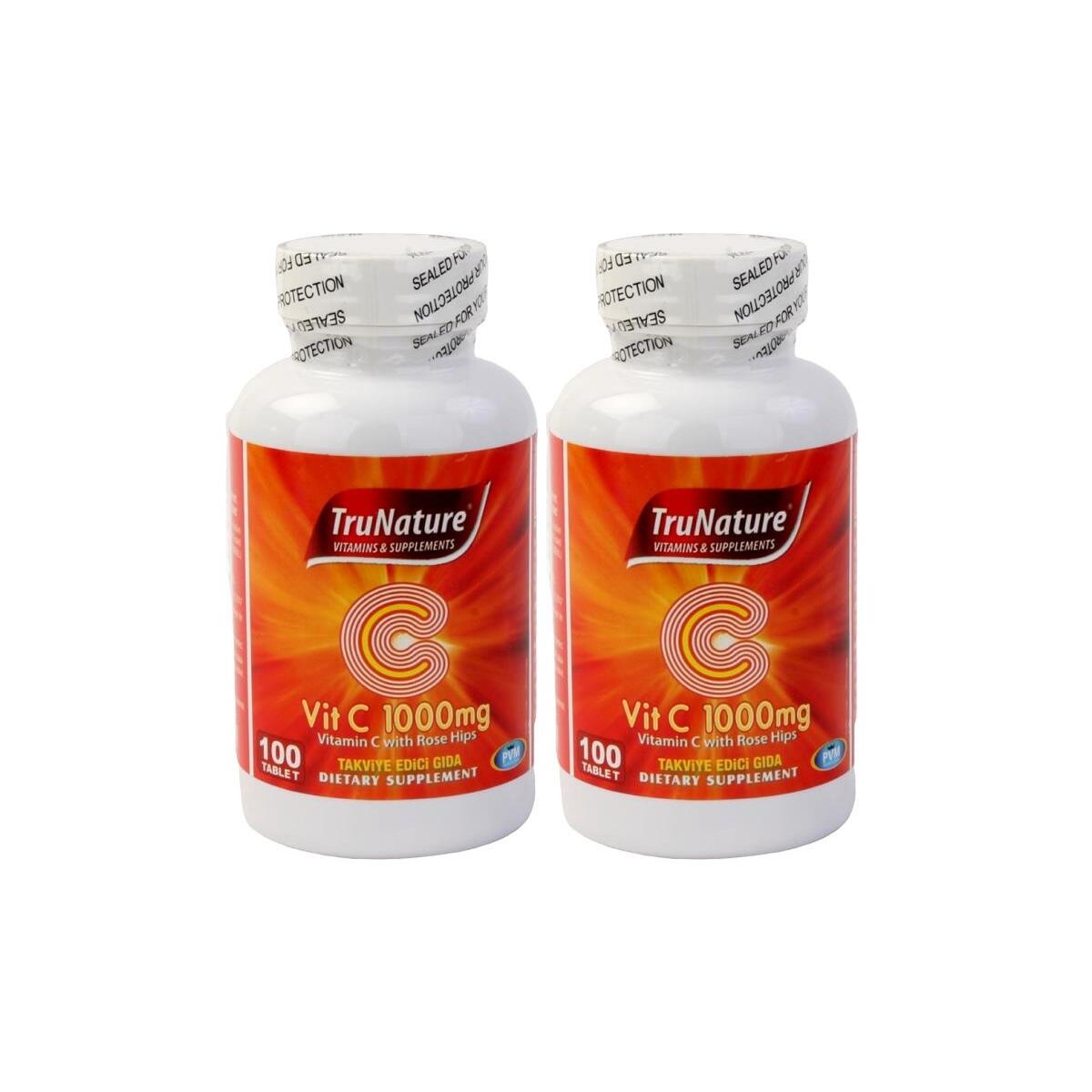 Trunature Vitamin C Vitamini 1000 Mg Rose Hips 2X100 Tablet Kuşburnu Ekstresi