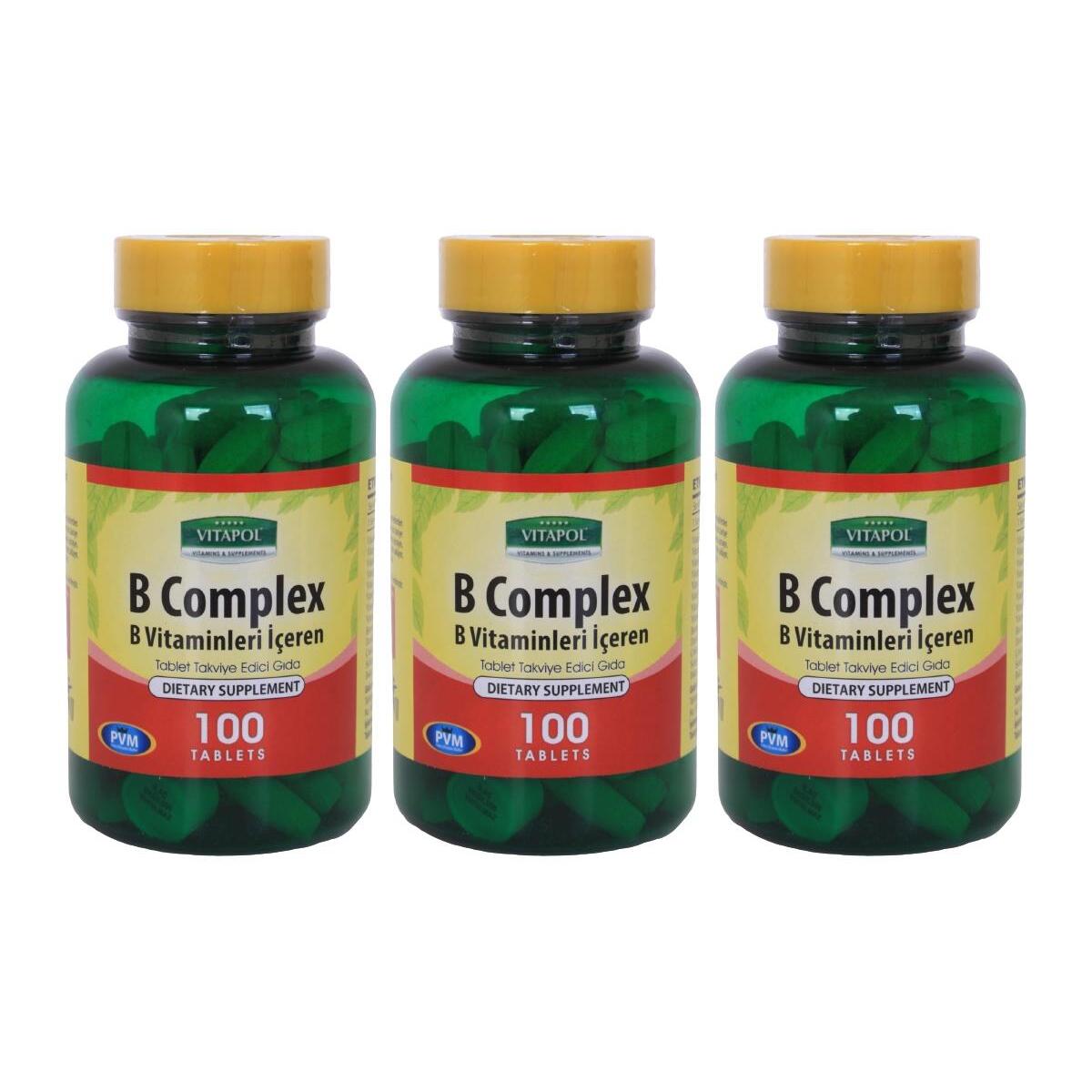 Vitapol B Vitamini Kompleks 3X100 Tablet Vitamin B Complex