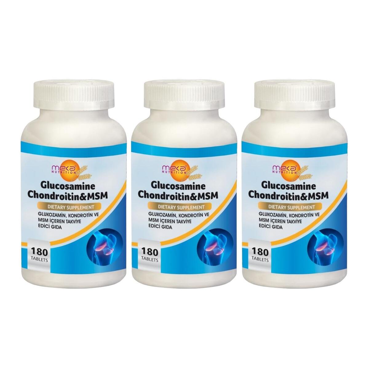 Meka Nutrition Glucosamine Chondroitin Msm 3X180 Tablet Glukozamin Kondroitin