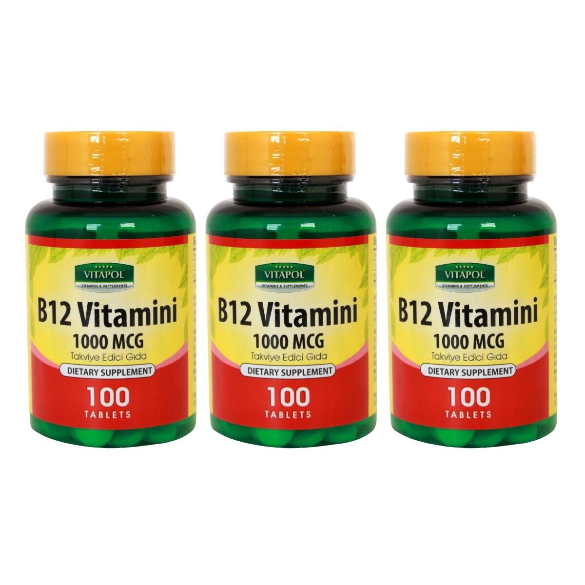 Vitapol Vitamin B12 Vitamini 1000 Mcg 3X100 Tablet