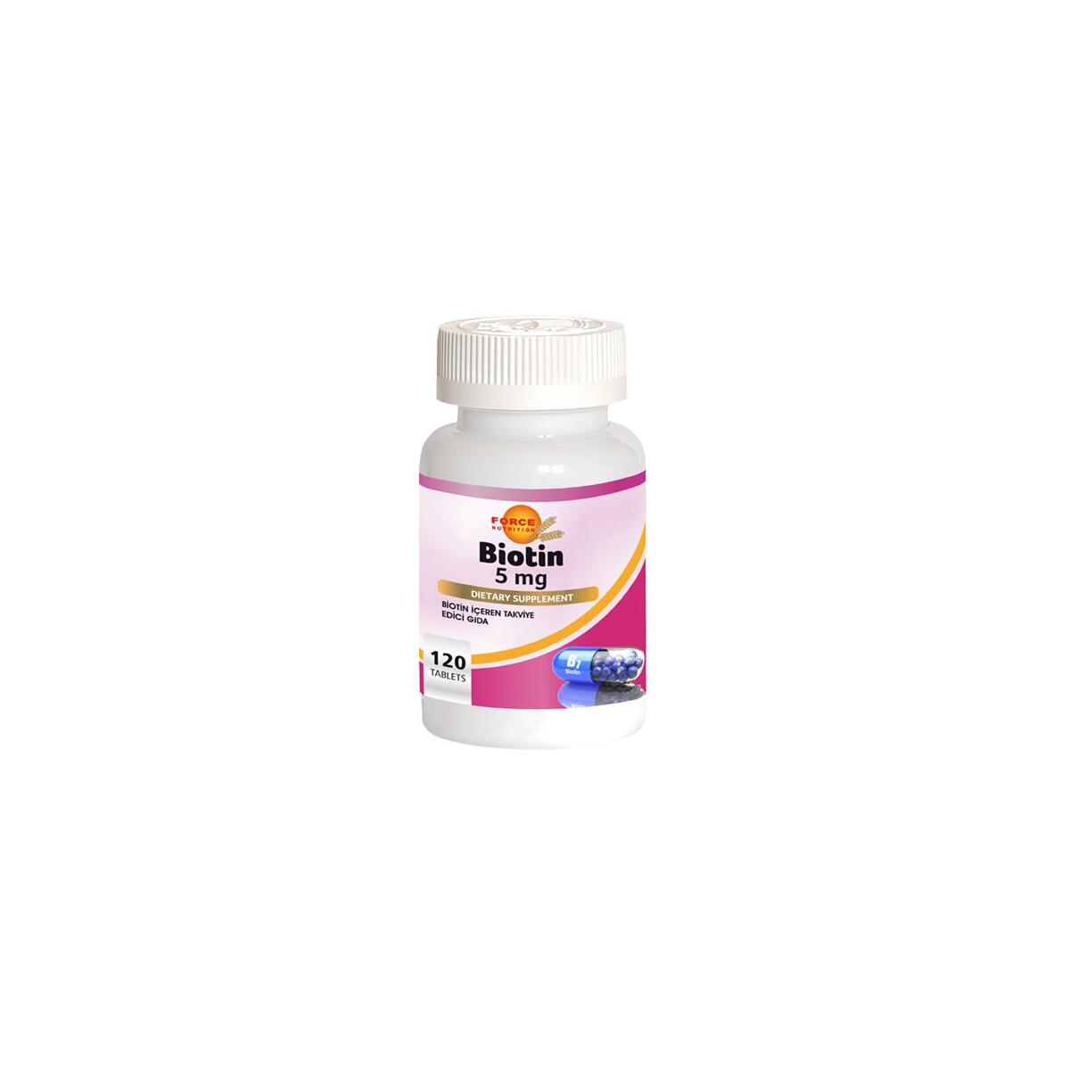 Force Nutrition 5 Mg Biotin 120 Tablet