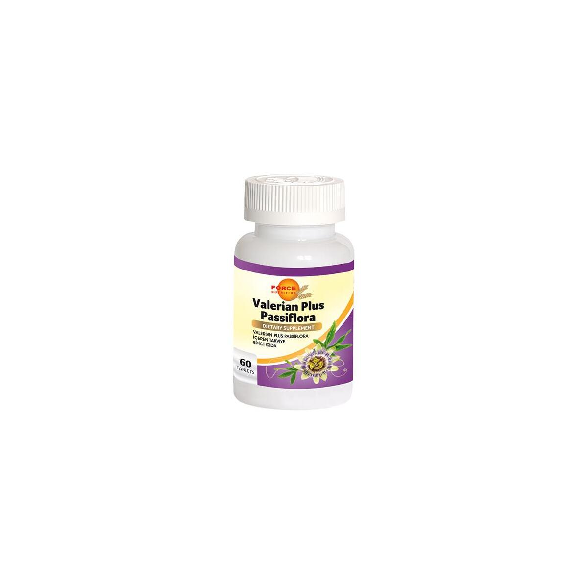 Force Nutrition Valerian Plus Passiflora 60 Tablet Kedi Otu Kökü