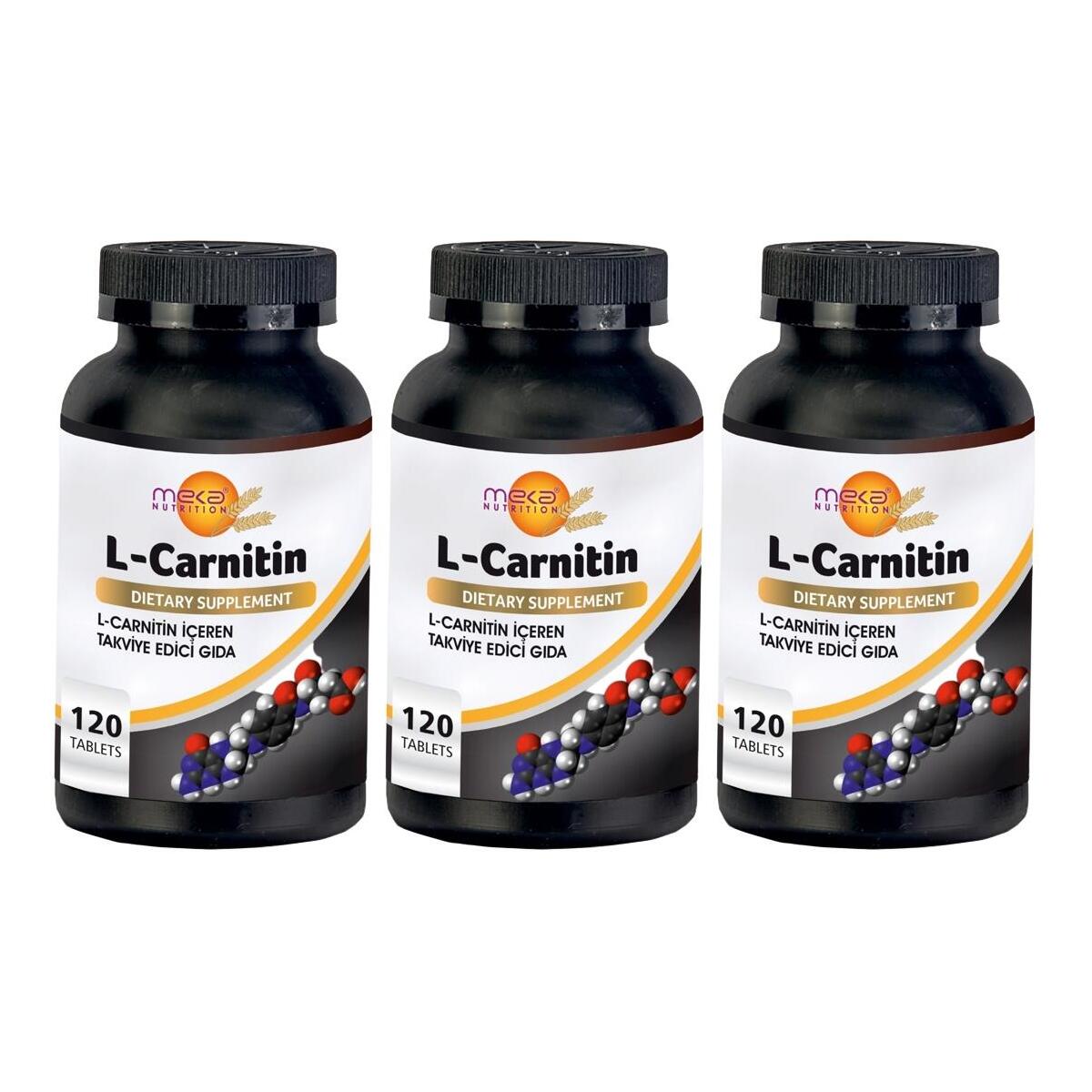 Meka Nutrition L-Carnitine 1000 Mg 3X120 Tablet L-Karnitin