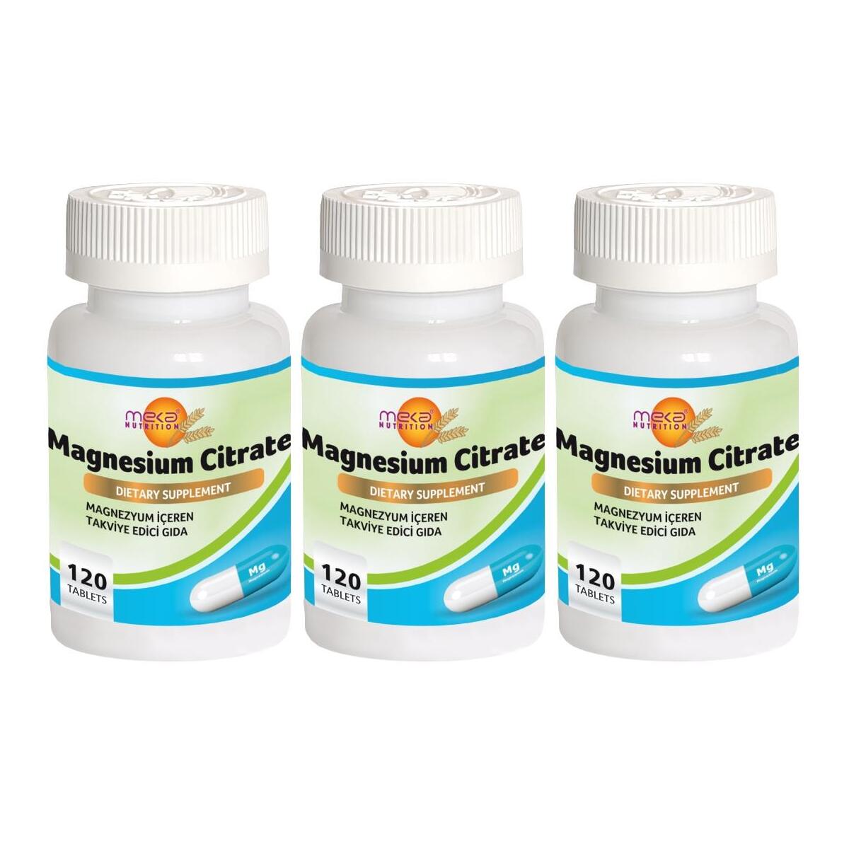 Meka Nutrition Magnezyum Sitrat 3X120 Tablet Magnesium Citrate